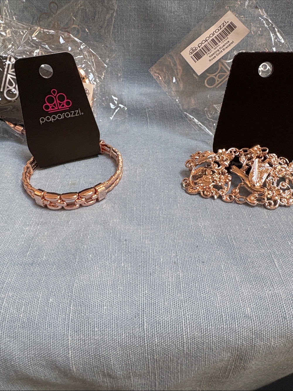 paparazzi Rose Gold Linked and Filigree Bracelets Set